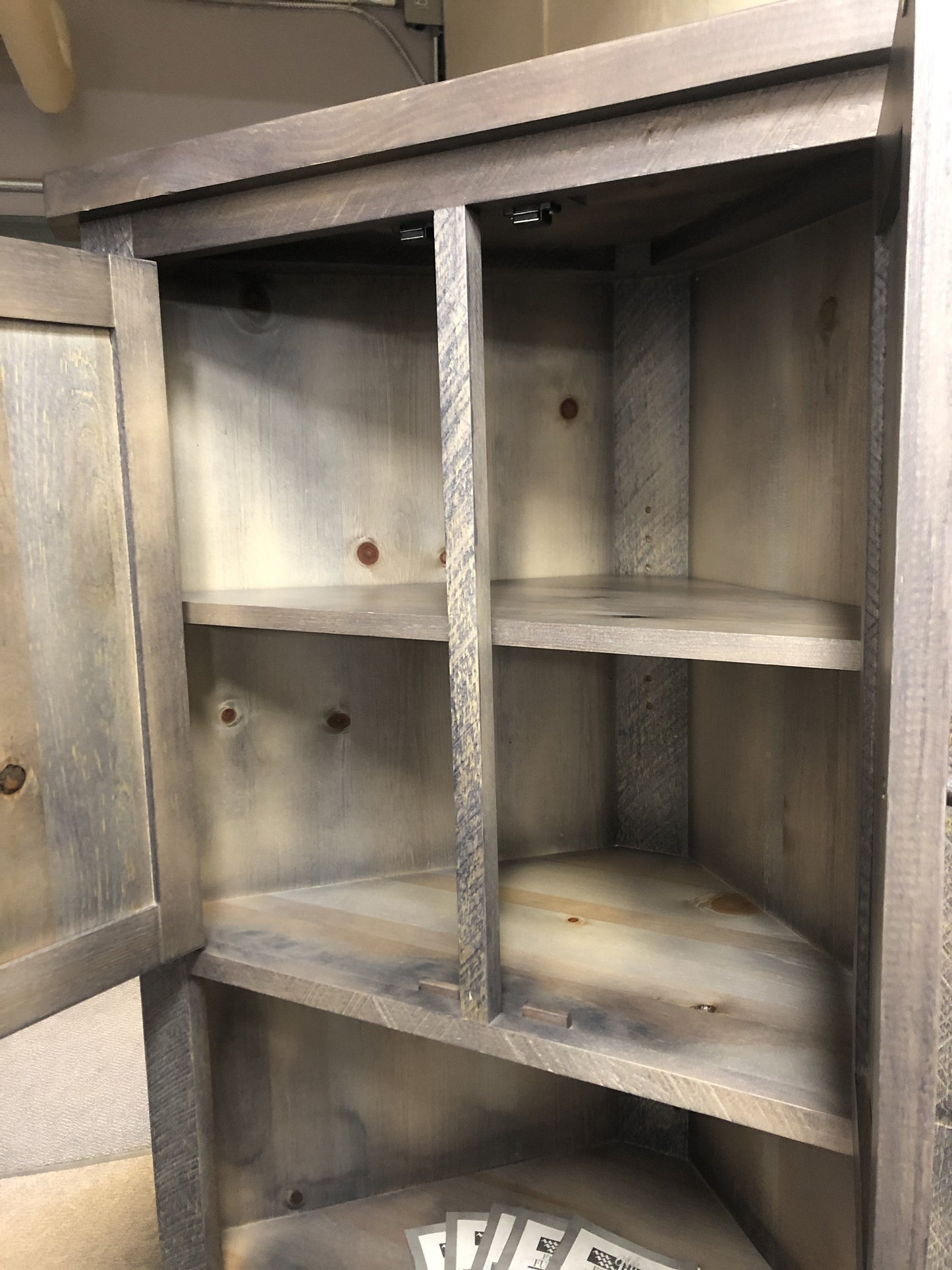 Rustic R358P Large Corner Unit in Ash Finish C-424