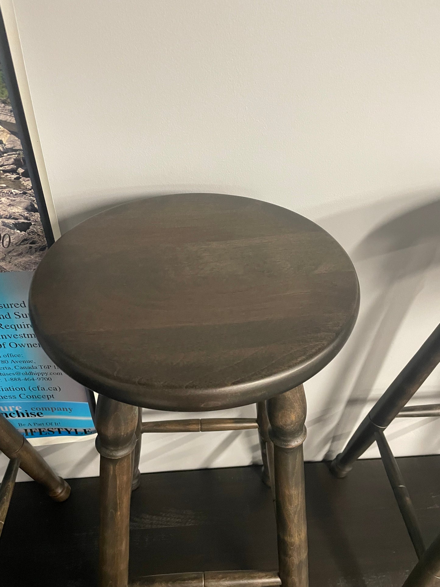 661B Smooth Birch Colonial 30" Stools 4 Available in Ebony Finish C-472