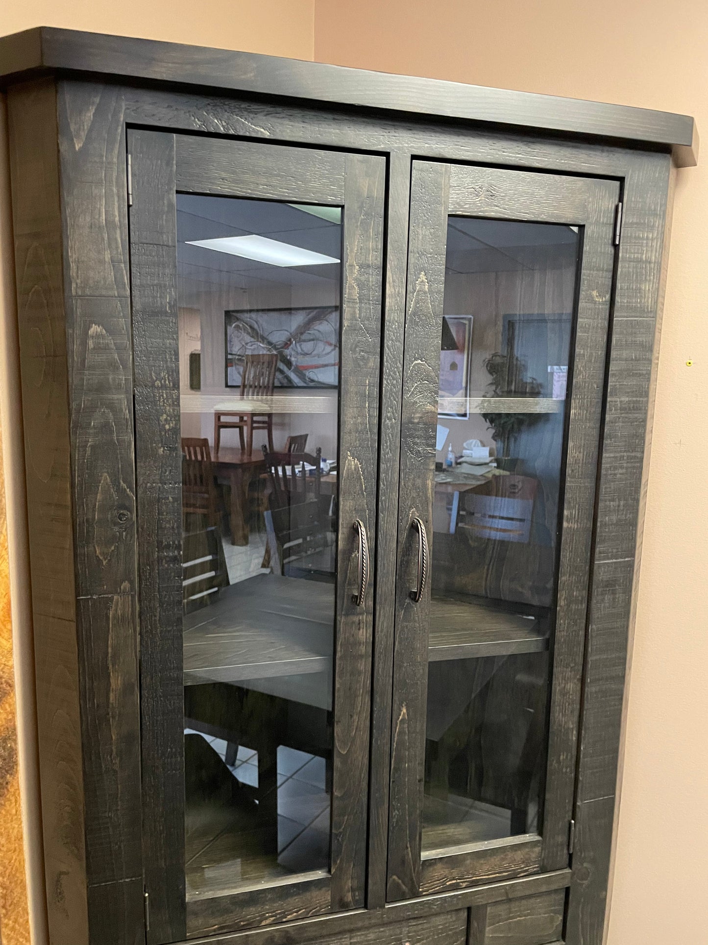 Rustic R358P Large Corner Unit in Ebony Finish S-542