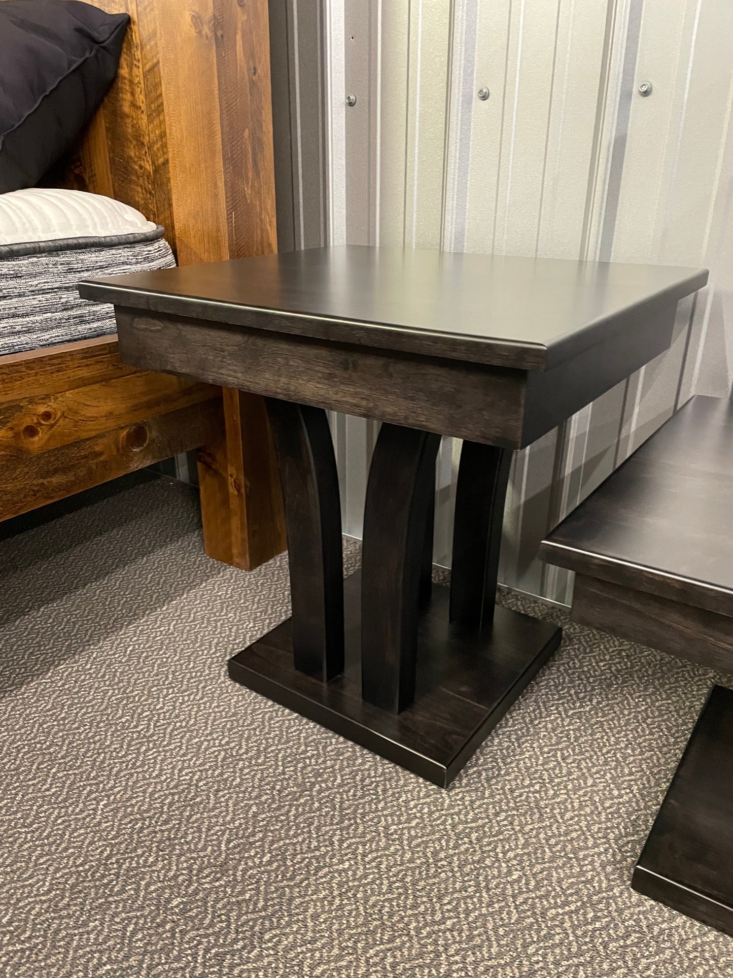 Smooth Birch Venice Coffee and Two End Tables Set in Midnight Finish S-573