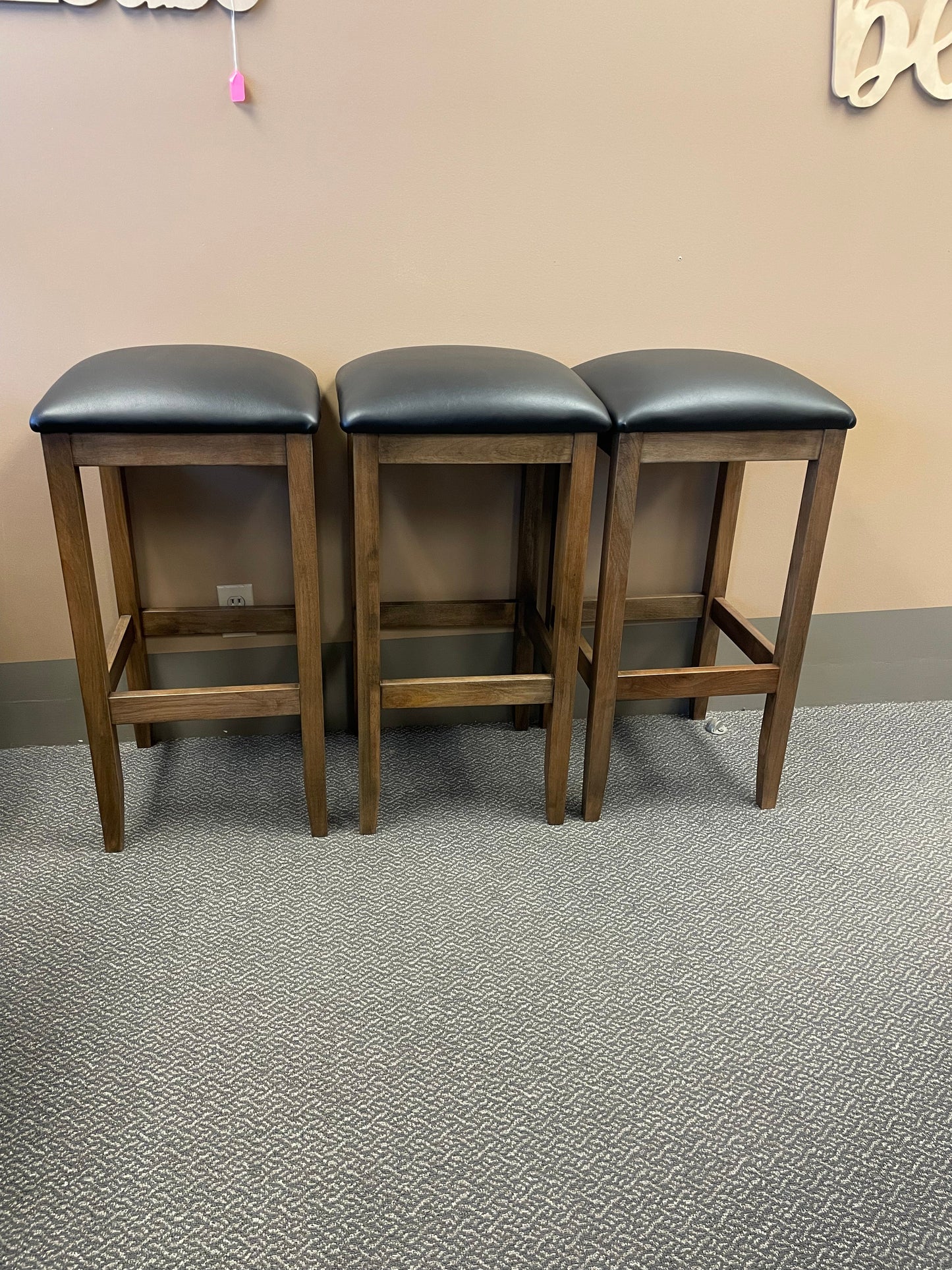 786B Smooth Birch Downtown 30" Stool with Upholstered Seat in Lowry Finish S-585