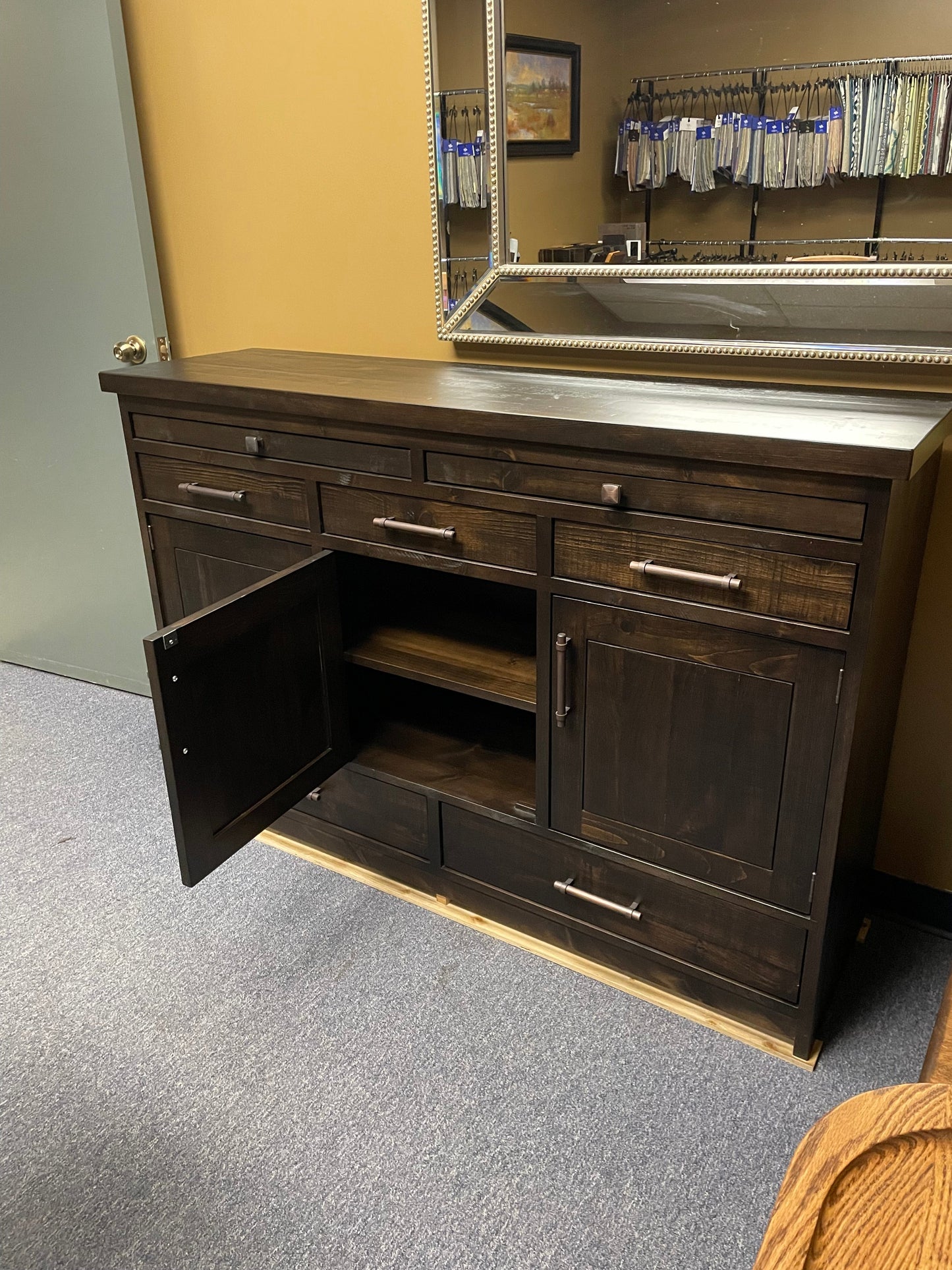 Rustic Pine R347P Server/Sideboard in Guinness Finish S-718