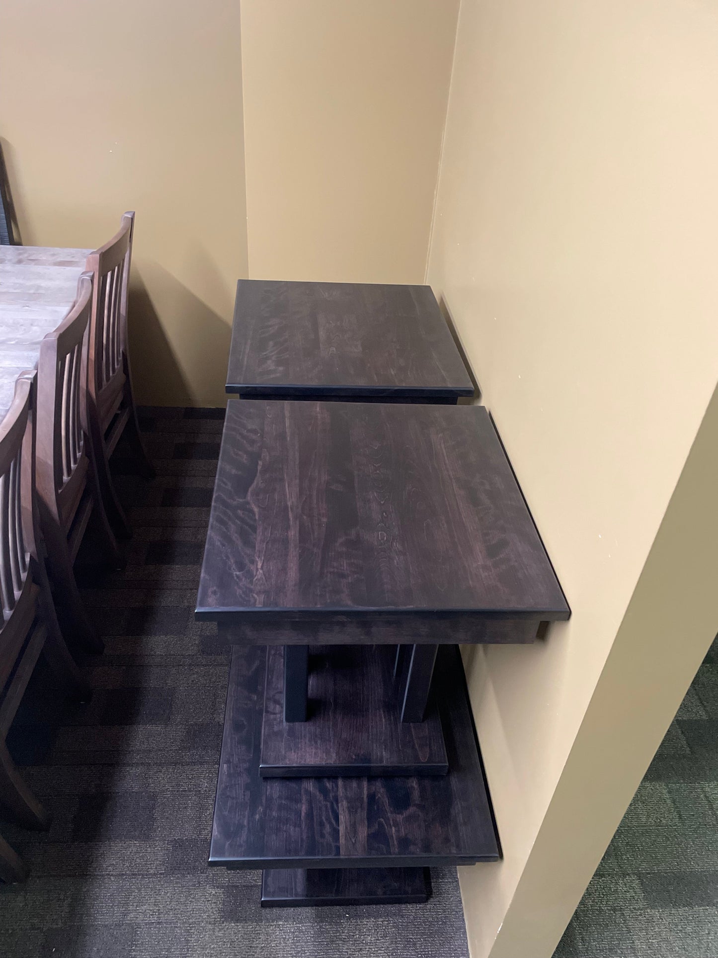 Smooth Birch Venice Coffee and Two End Tables Set in Midnight Finish S-573