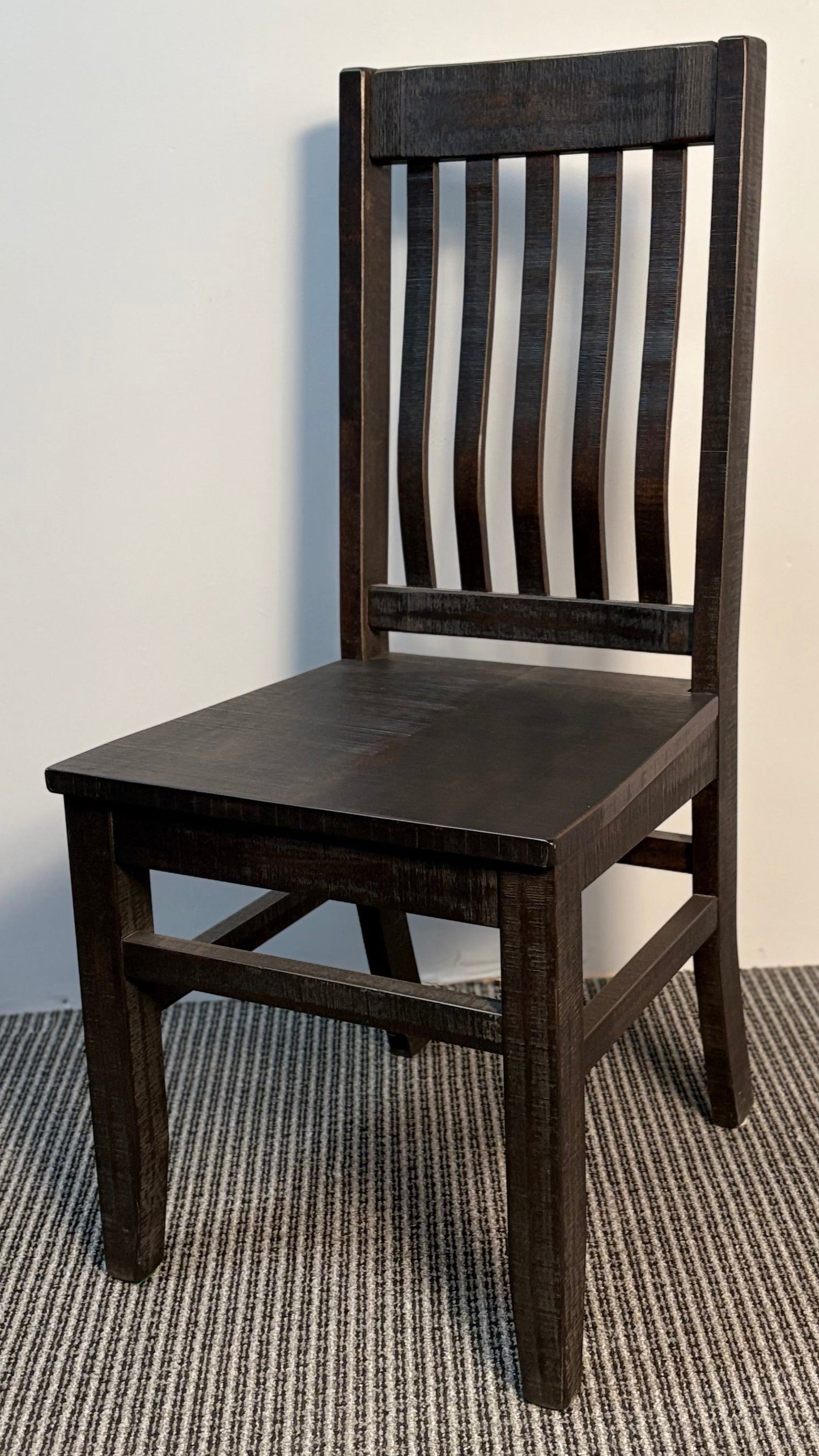 R748B Rustic Birch School House Chair 17.5"W39"H