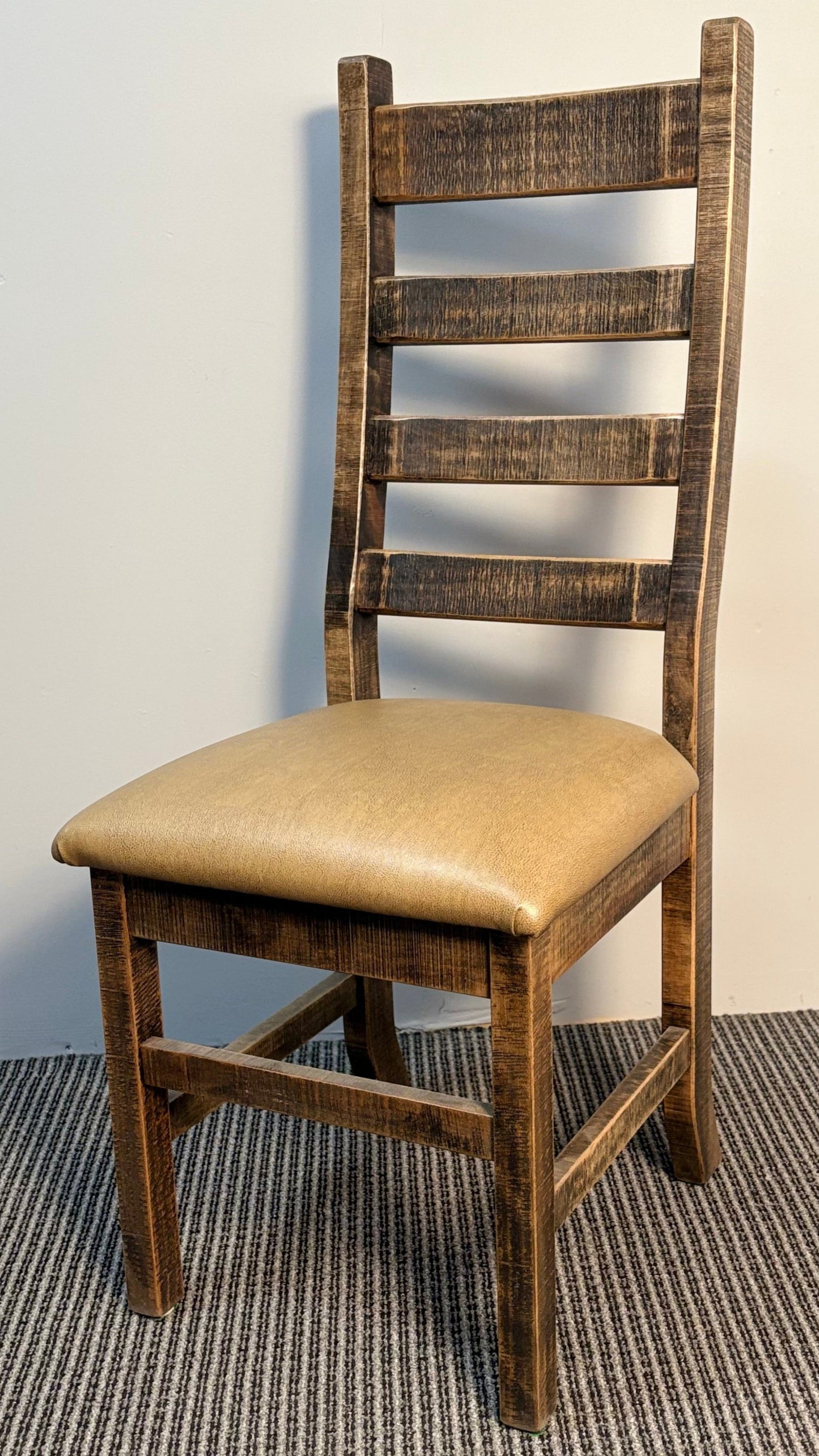R752B Rustic Birch Ladder-Back Chair 17.5"W42.5"H