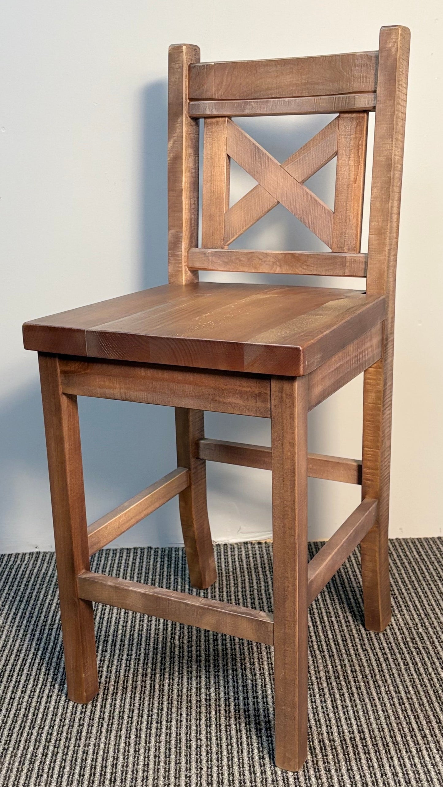 R851B Rustic X-Back Stool-