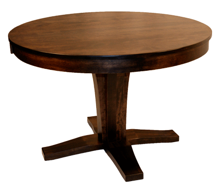 508 Single Bistro Pedestal Round Table 42" plus 2x12" leaves - Old Hippy Wood Products 2415-80 Ave, Edmonton, AB