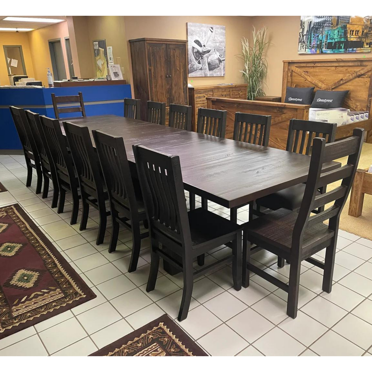 Country Rustic Top Super Table 42x72-144