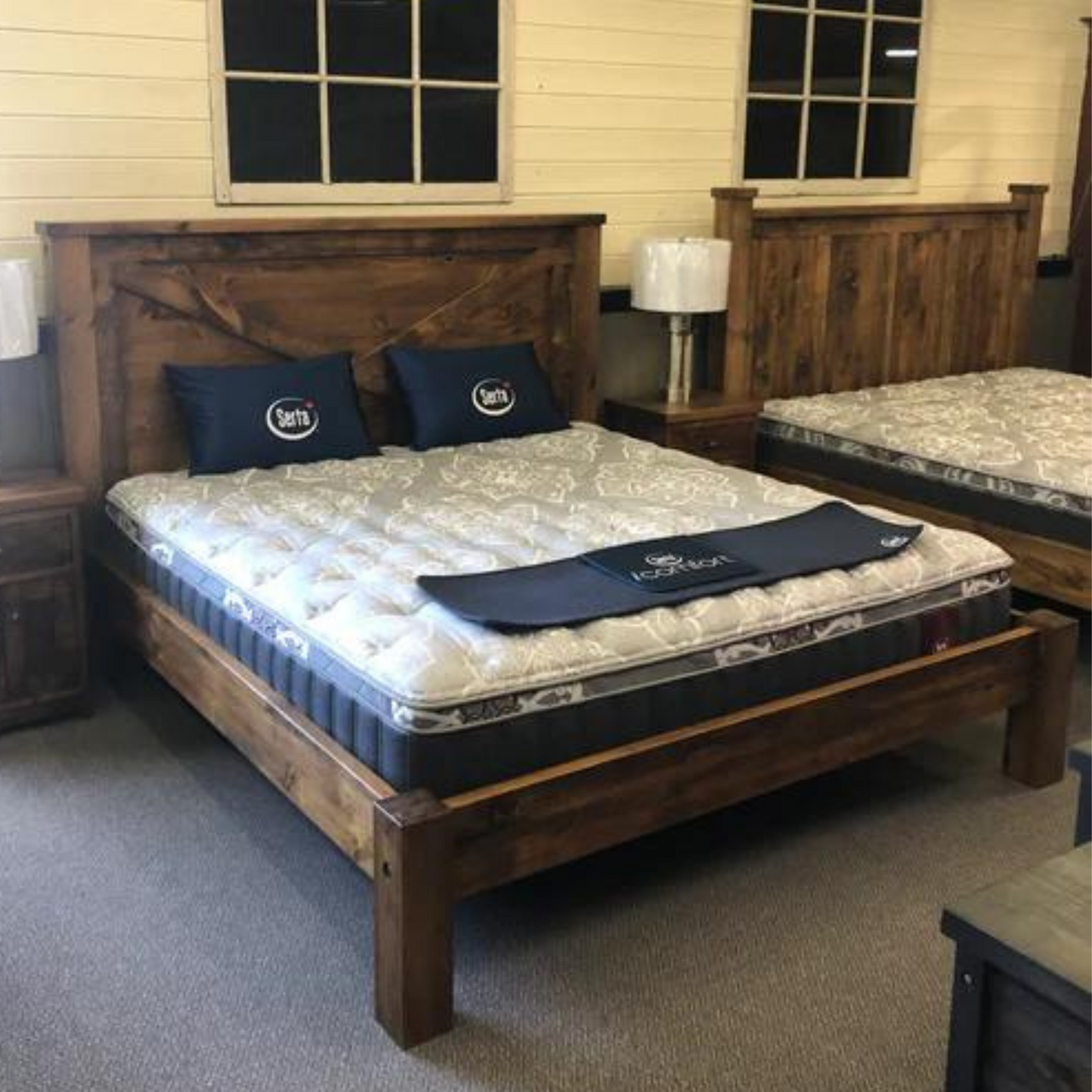 Rustic Barn Door Bed Low Footboard