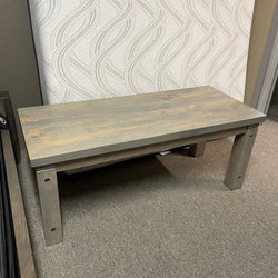 Product: R066P Rustic Pine Coffee Table in Stone Grey Finish Regular $1083each