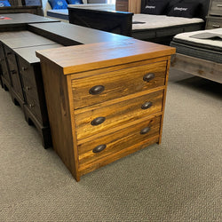 R200P Rustic Pine 3 Drawer Chest in Black Walnut Finish S-456