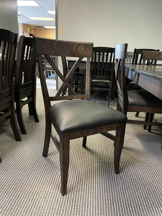 ONLY 8 LEFT! 620B Modern X-Back Chair with Upholstered in Guinness Finish Regular $677 each