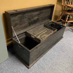 R108P Rustic Pine Hope Chest in Ebony Finish S-535