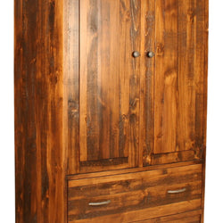 R228 2-Drawer, Rod, & 2 Shelves Wardrobe