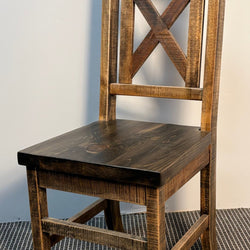 R752B Rustic Birch Ladder-Back Chair 17.5"W42.5"H