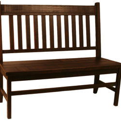 Sagebrush Rustic Slat-Back Bench