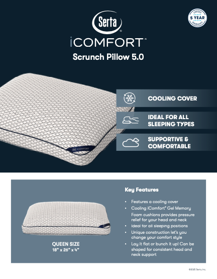 Serta iComfort Scrunch Pillow