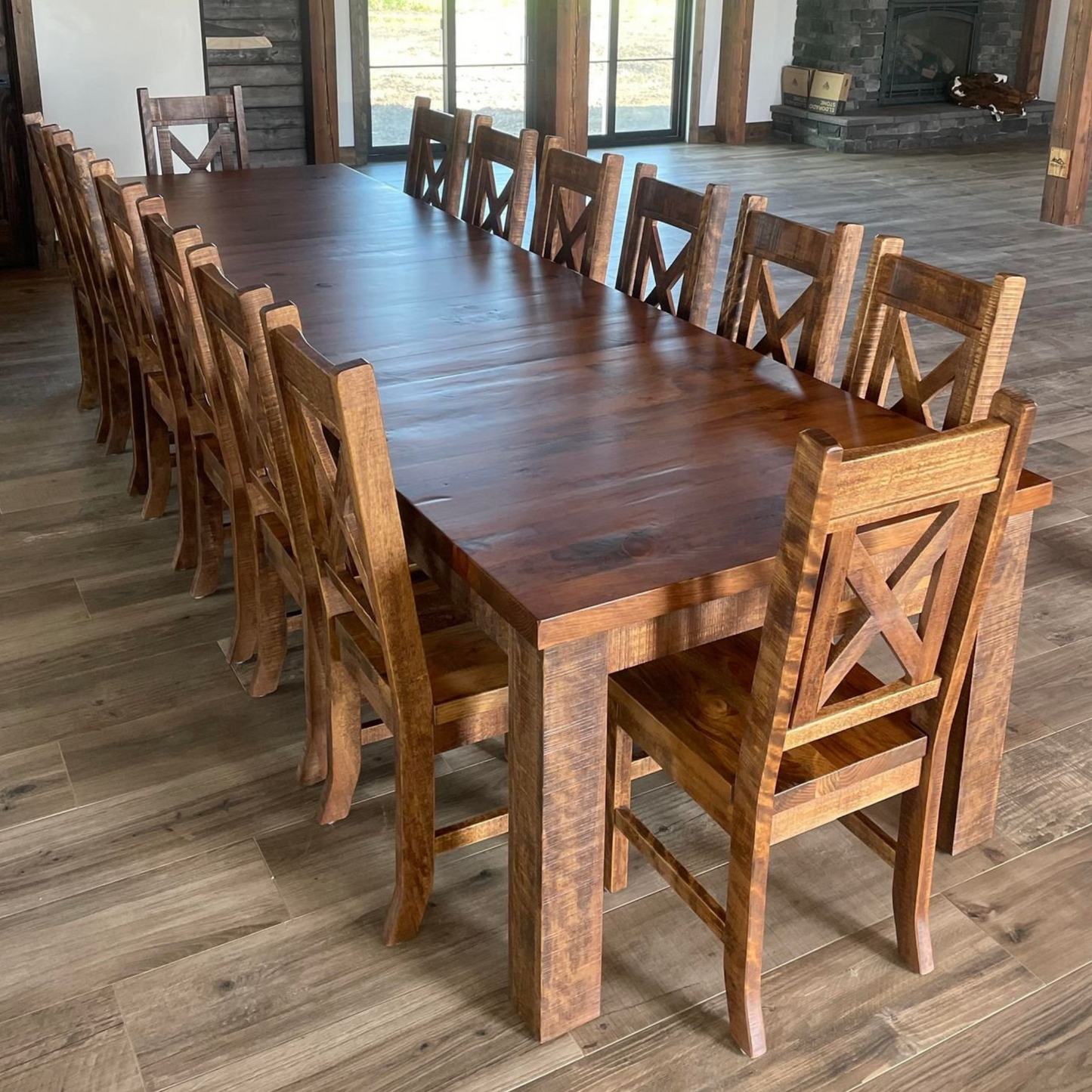 Rustic Pine 42"x96" Legged Table